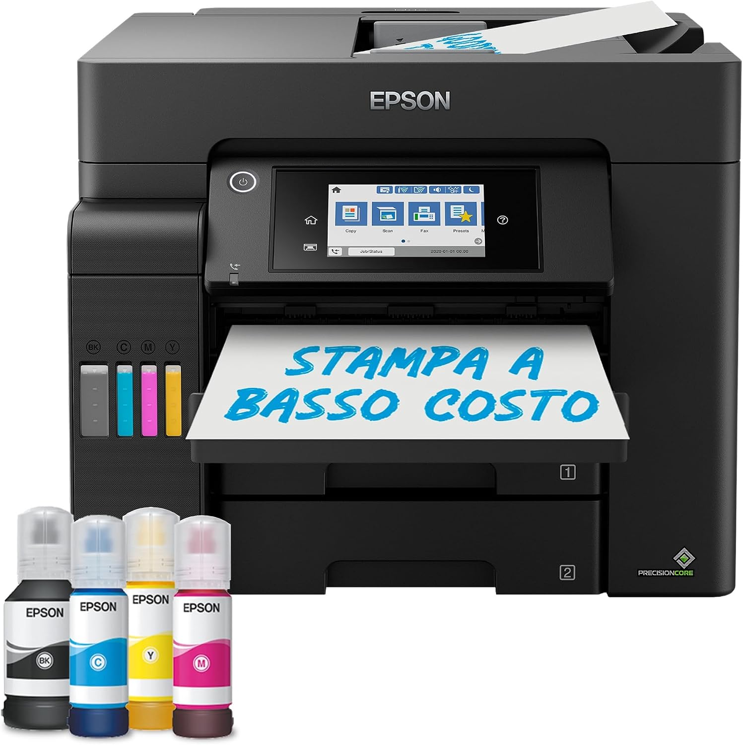 Inkjet Epson ET-5805, EcoTank Stampante A4 Wi-Fi con serbatoi di inchiostro e fax