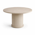 Tavolo da pranzo rotondo in legno beige 120 cm
