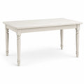 Tavolo da pranzo rettangolare in legno bianco verniciato 150x90x75 cm