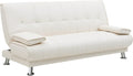 Divano Vente-unique, letto clic clac in similpelle Bianco