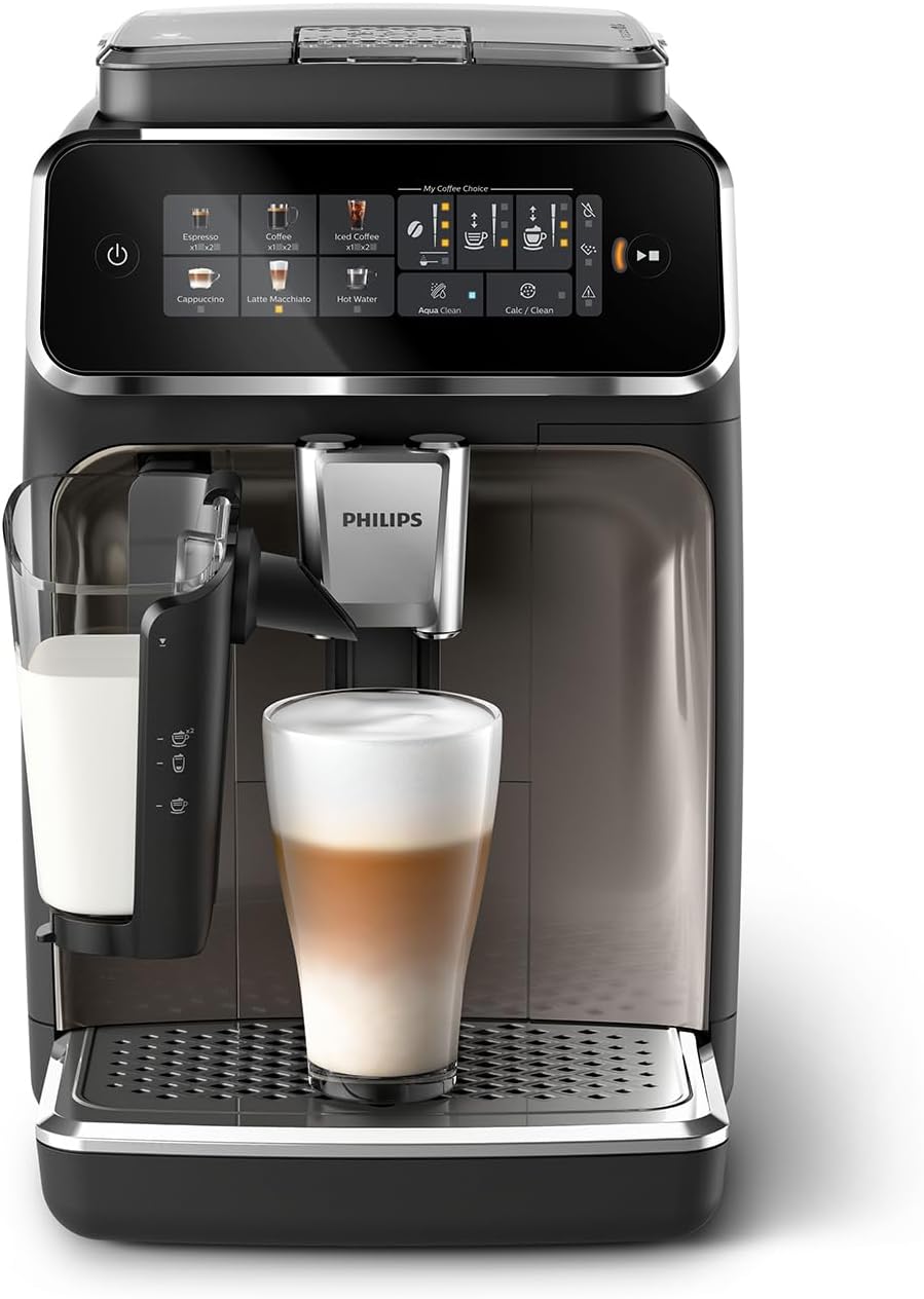 PHILIPS macchina da caffè automatica, 6 bevande, Caraffa LatteGo