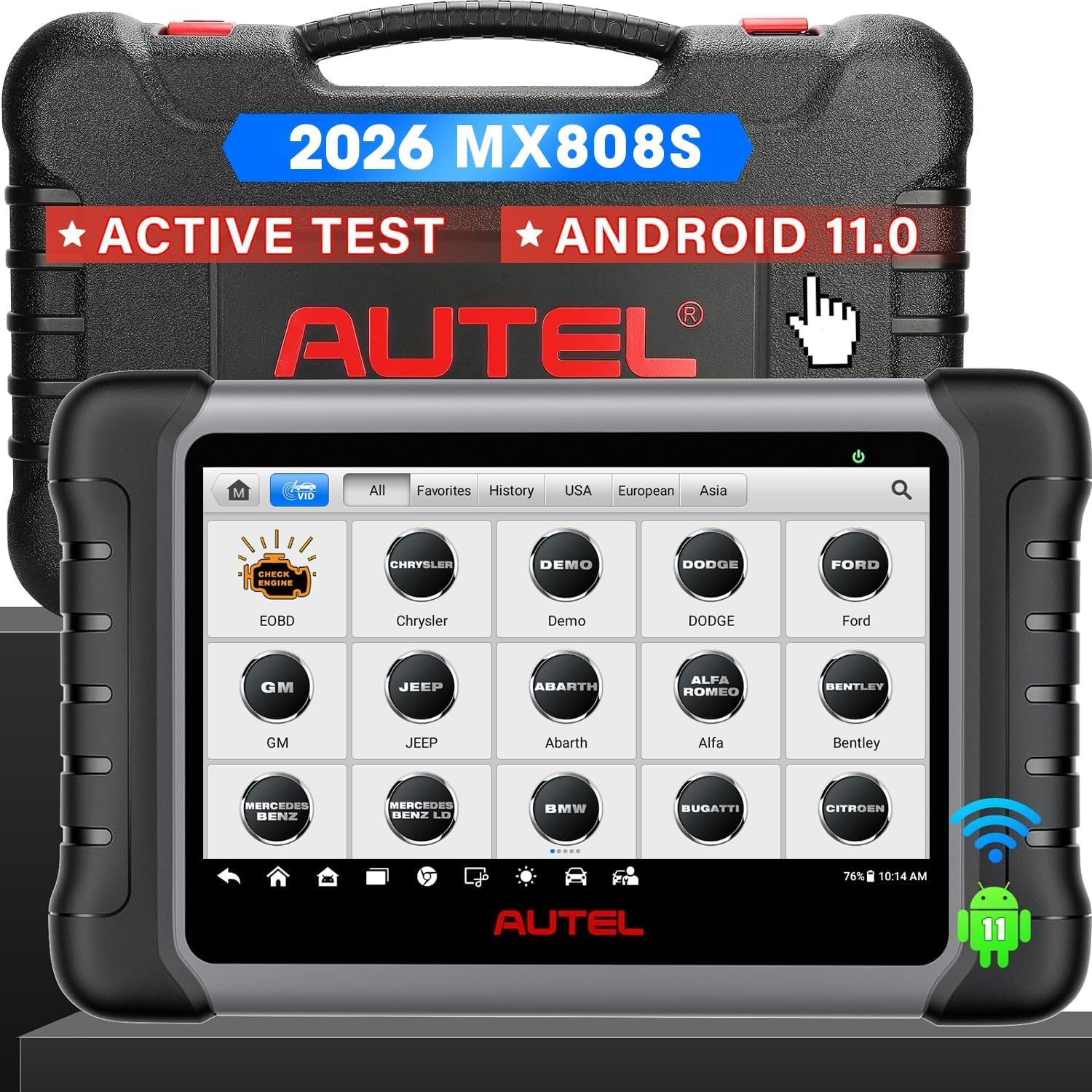 Scanner diagnostico OBD2 Autel MX808S, MaxiCheck Diagnosi Auto: 3K+ Test Attivi, 28+ Reset