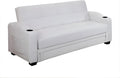 Divano Vente-unique, in similpelle Bianco