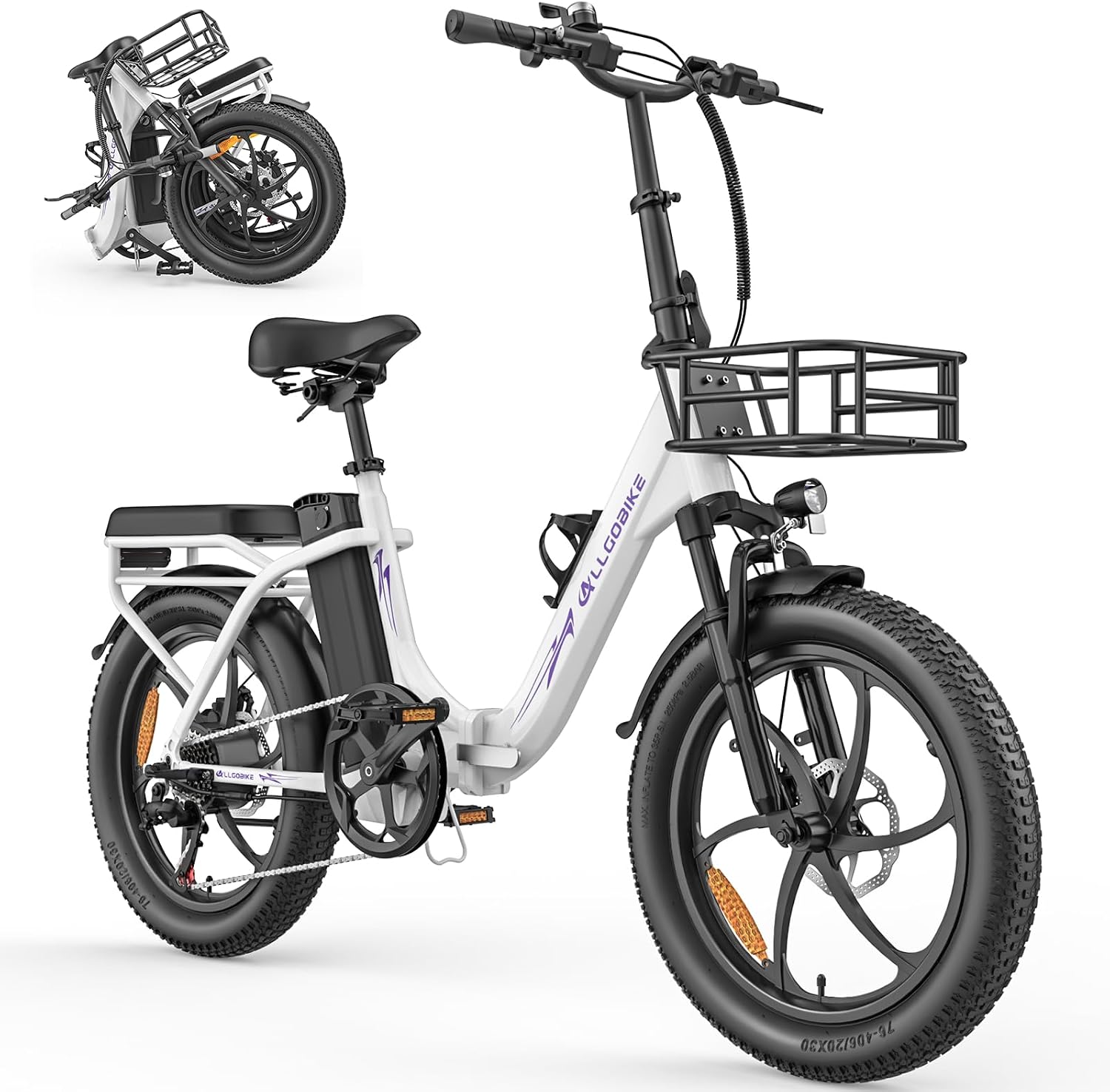 Biciclette elettriche pieghevoli ZAZAWORK 960WH, Bici Elettrica Pieghevole 20 Pollici per Adulti, Batteria 48 V 20 Ah, Autonomia Assistita fino