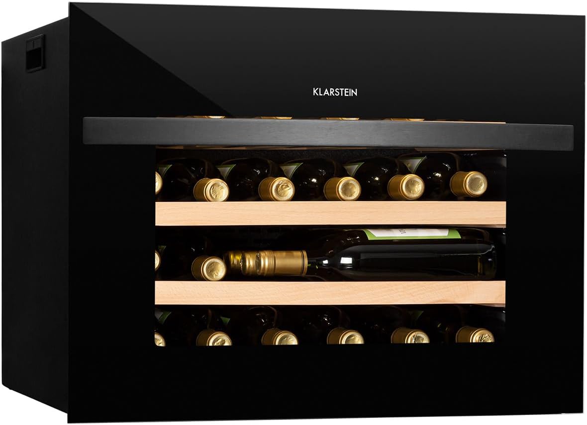 Cantinette vino KLARSTEIN, Cantinetta Vino Refrigerata a Zona Singola per Vino Rosso, Bianco e Birra, Controlli Touch, Frigo Vino Cantinetta