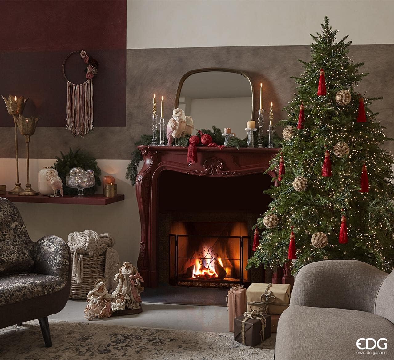 Alberi di natale artificiali EDG, Pino Luxury H 210 con 4000 LED