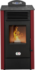 Stufa elettrica STUFE A PELLET ITALIA 20H, California 8 kW, Stufa ad Aria Ventilata Efficienza 91% Scalda 70m2 Autonomia 20H Programmabile 5