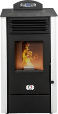 Impianti di riscaldamento a pellet STUFE A PELLET ITALIA 20H, California 8 kW, Stufa ad Aria Ventilata Efficienza 91% Scalda 70m2 Autonomia 20H