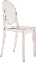 Sedia Kartell, Victoria Ghost, Set da 2 Sedie, Impilabile, Cristallo, Dimensioni: 39 x 91 x 50 cm