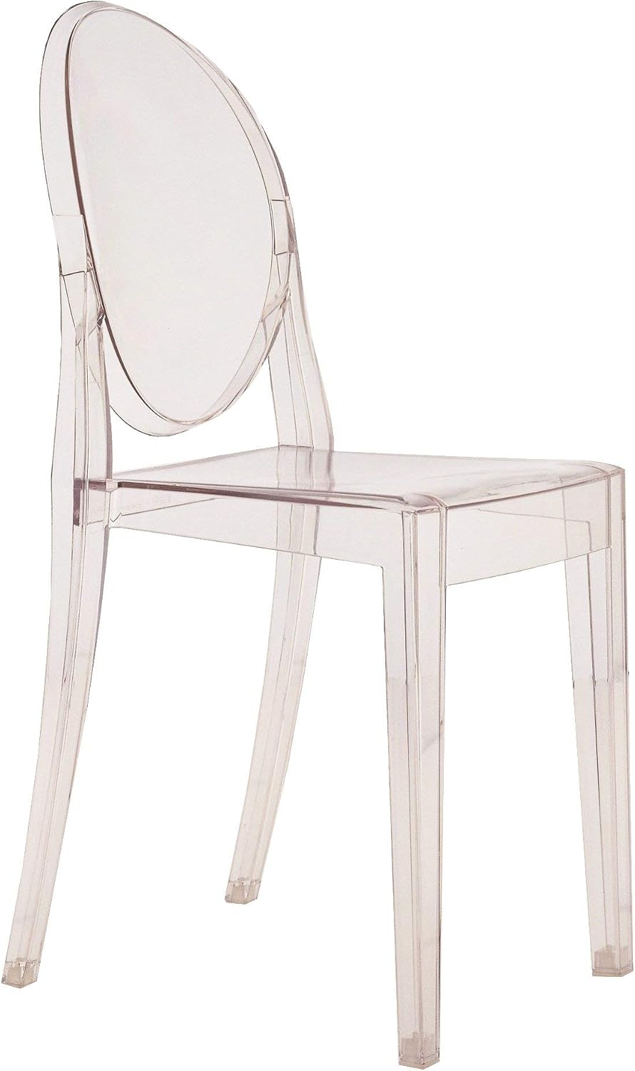 Sedia Kartell, Victoria Ghost, Set da 2 Sedie, Impilabile, Cristallo, Dimensioni: 39 x 91 x 50 cm