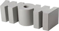 Panchina Slide, Seduta Interno Esterno in Polietilene Resistente UV, Colore Grigio Chiaro per Giardino Terrazzo Living Made in Italy