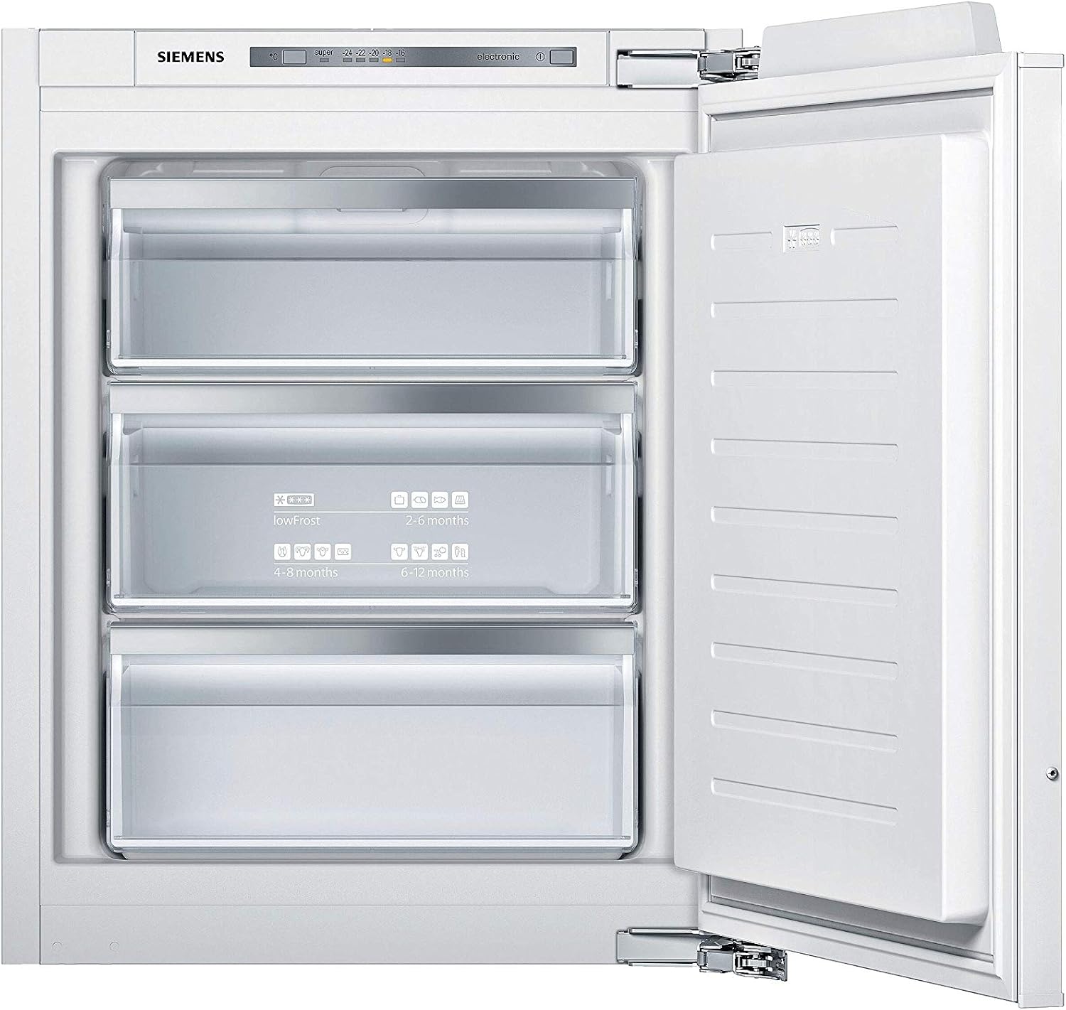 SIEMENS GI11VADC0 congelatore verticale, Congelatore da incasso, 95 kWh/anno, 70 l/lowFrost/freshSense/SoftClosing