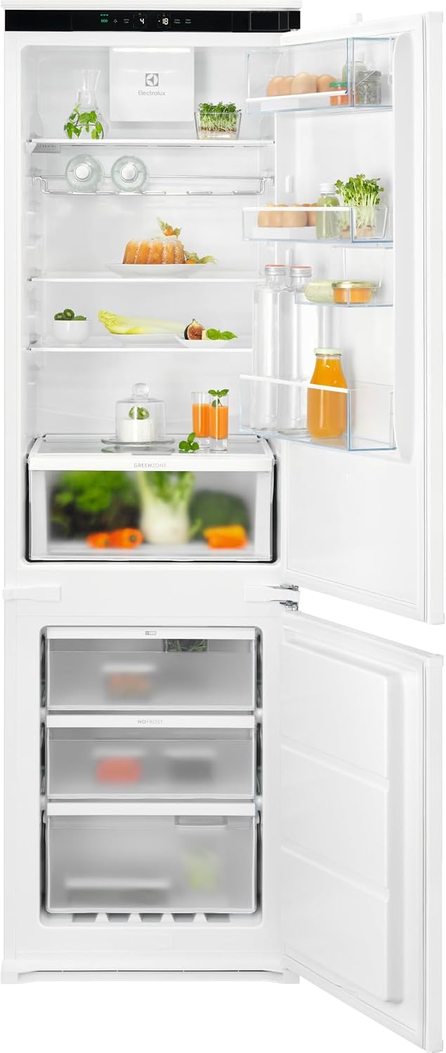 Electrolux ENG7TE18S frigorifero combinato, 177,2 cm, Tecnologia TwinTech Total No Frost, GreenZone 700, Frigocongelatore da Incasso, 1780x560x550