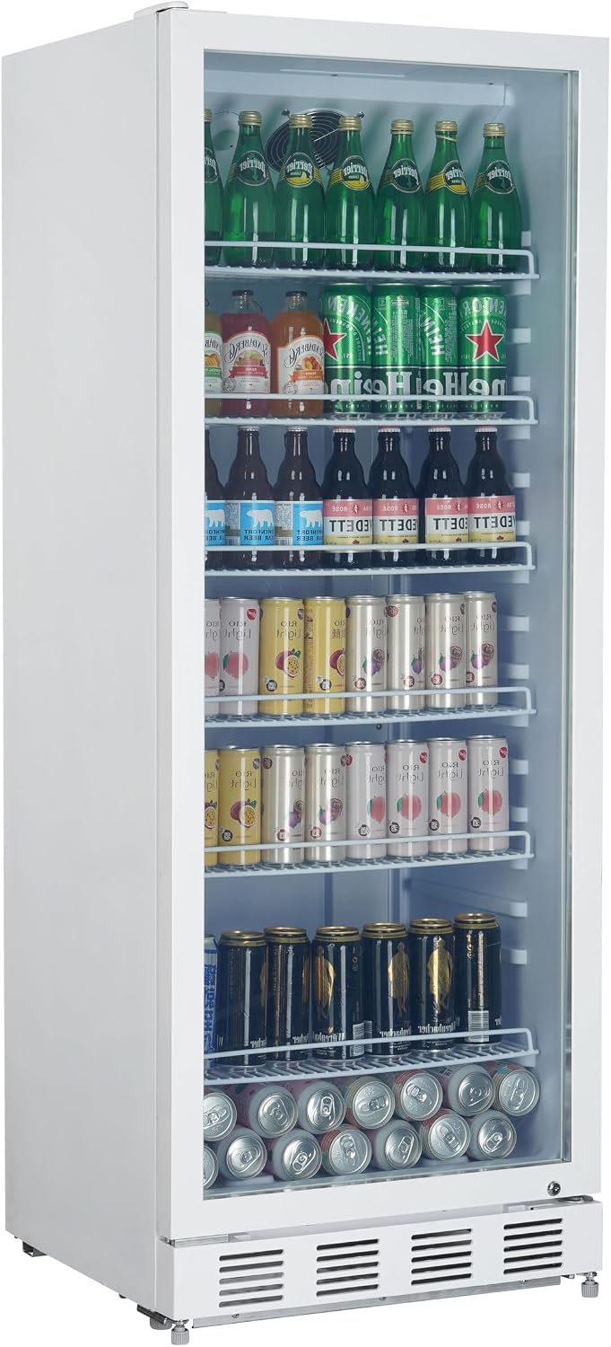 Frigorifero per bevande METRO Professional GSC4280, Metallo/Vetro, 59.5 x 54.5 x 159 cm, Raffreddamento Ventilato, con Serratura