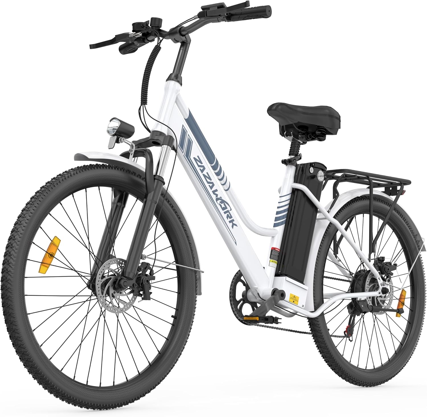 Bicicletta elettrica ZAZAWORK, Elettrica Uomo Donna 26 Pollici, E-Bike City con Motore 250 W e Batteria 36 V 20 Ah, Autonomia 120km, Cambio 7
