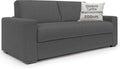 Divano Divani.Store H20, Letto Matrimoniale 200 cm in Tessuto Impermeabile, Materasso 140x197 cm e H20 cm, Artigianale Antracite