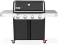 Barbecue a gas naturale Weber E-415, 4 bruciatori PUREBLU, Dimensioni: 122 x 69 x 164 cm, Potenza: 14 kW