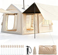 Tende familiari Afitdon, Tenda da campeggio gonfiabile con apertura del camino e lucernario, tenda da esterno per 2-8 persone con pompa ad aria