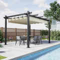 Gazebo Devoko UV50, Esterno Resistente, Pergolato da Giardino UV50+, Pergola Bioclimatica per Arredo Giardino Terrazzo