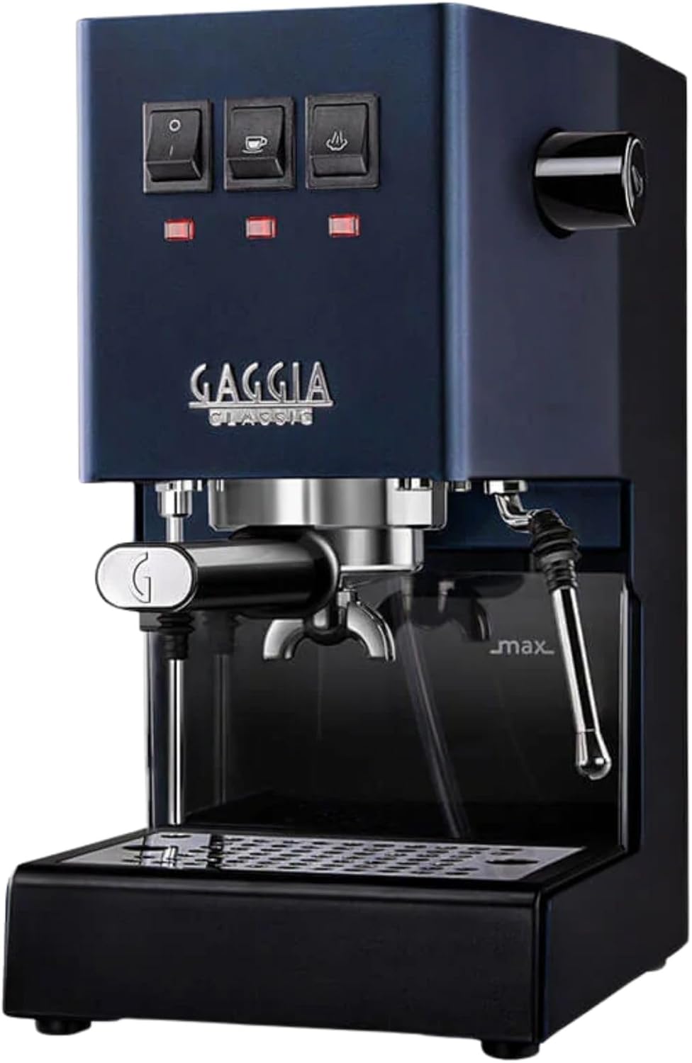 Macchina da caffè manuale Gaggia E24, Classic Evo Pro, Macchina per caffè espresso manuale, con caldaia in ottone e elettrovalvola, colore: blu