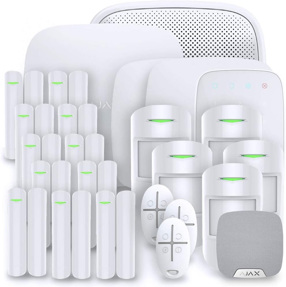 Sistemi di allarme domestico AJAX, StarterKit Plus, Allarme per casa, colore: Bianco