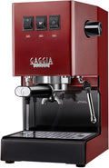 Macchina da caffè manuale Gaggia E24, Classic Evo Pro, Macchina per caffè espresso manuale, con caldaia in ottone e elettrovalvola, colore: Rosso