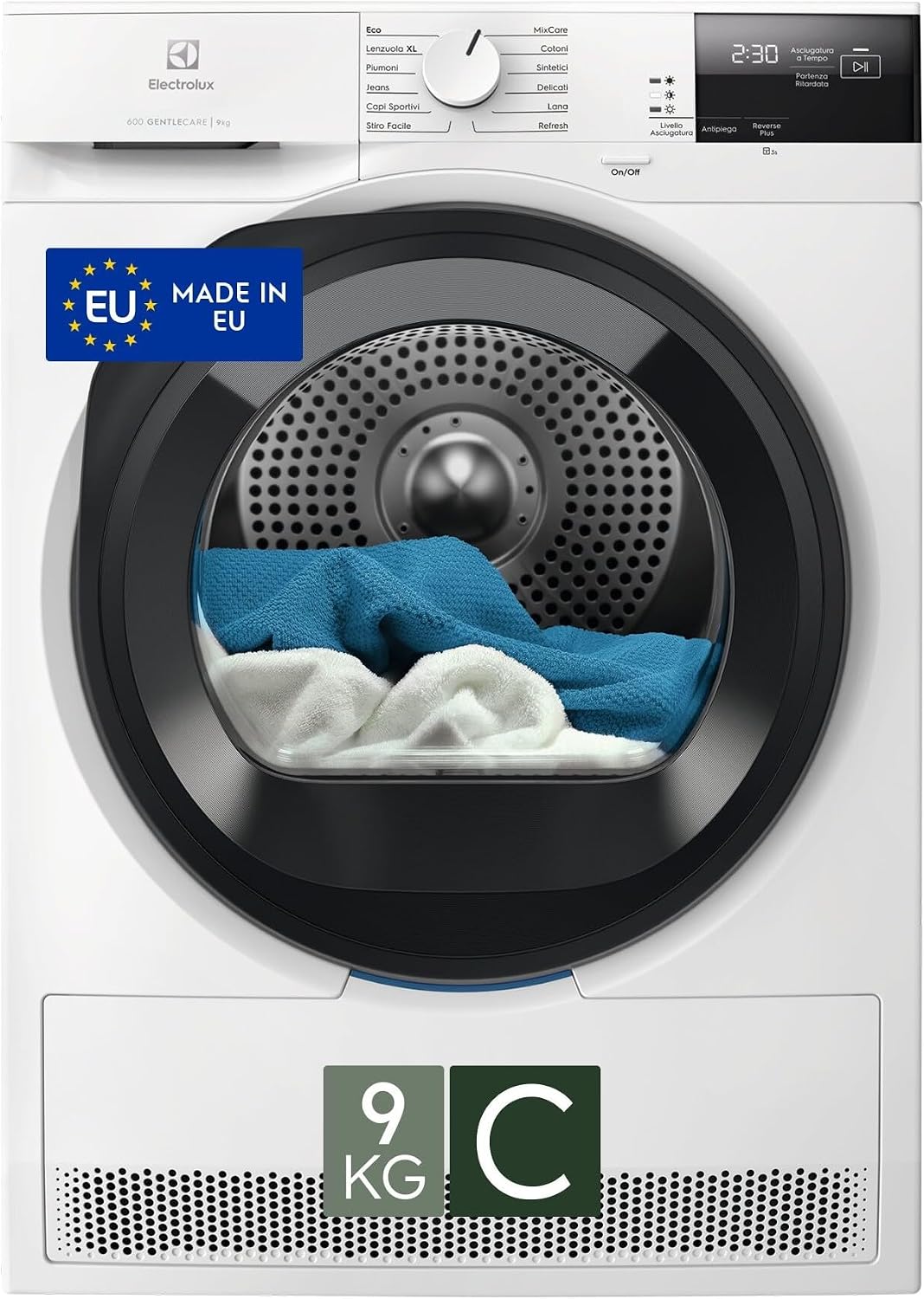Electrolux EW6H29C asciugatrice a pompa di calore, 9 kg Classe C, 12 PROGRAMMI