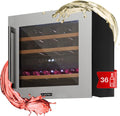 Cantinetta vino KLARSTEIN, Refrigerata a Zona Doppia per Rosso, Bianco e Birra, Controlli Touch, Frigo per Esterno/Interno, 36 Bottiglie