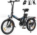 Bicicletta elettrica VARUN, Elettrica Pieghevole da 20'', 48 V 624Wh, Autonomia di 100km