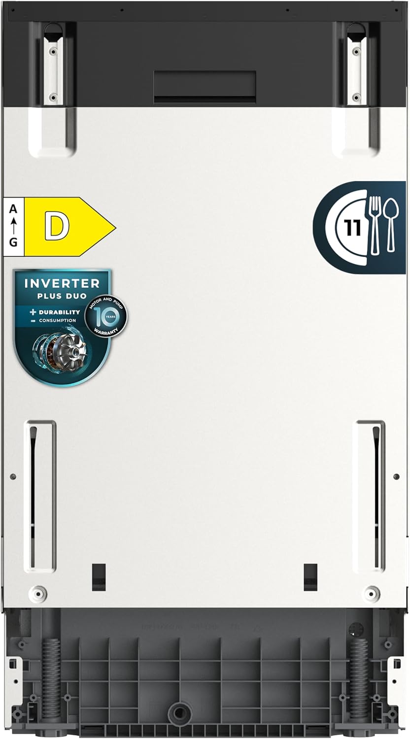 Cecotec lavastoviglie, 45 cm Bolero Aguazero 4270 Full-BI. 11 Coperti, 6 Programmi, Classe D, Inverter Plus Duo, Pannello Touch, FloorView Light