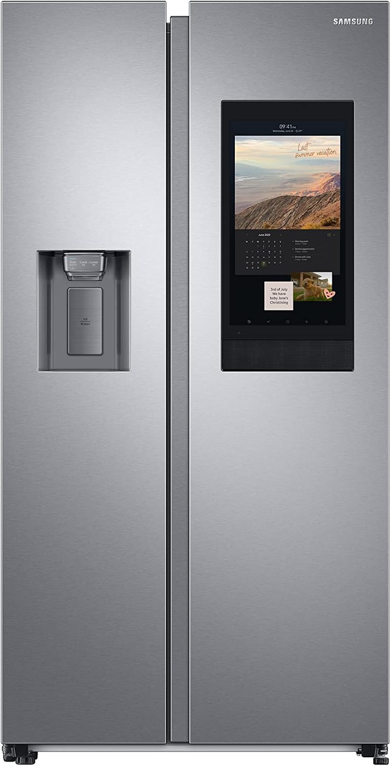 Samsung RS6HA8891SL frigorifero combinato, con Family hubTM /EF, Libera installazione, Dispenser dell'acqua, Twin Cooling PlusTM, 91l x 178h x