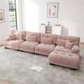 Divano ZKLOEP, set divano a forma di L, per soggiorno, comodi divani cloud con pouf mobile, combinazione fai da te, ciniglia