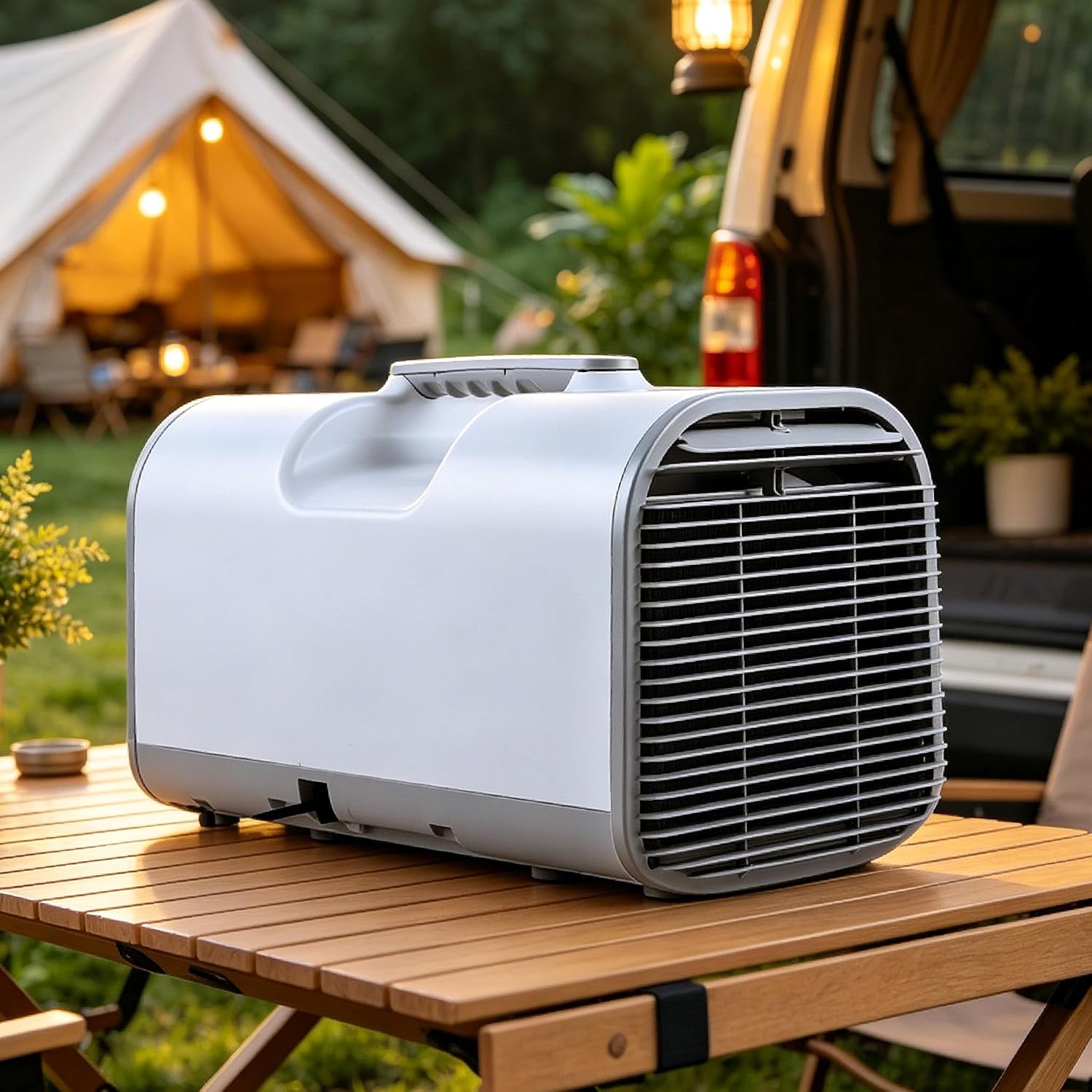Climatizzatore pedenencelia, Portatile, Condizionatore per Tenda 4800 BTU, unità AC da Campeggio 4 in 1 con Raffreddamento, Ventilatore, modalità