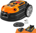 Robot tagliaerba Lawnmaster, Senza Filo 800m2 Batteria 4 Ah, Navigazione Ottica, Evitamento di Ostacoli, Stazione di Carica Automatica, Funzione