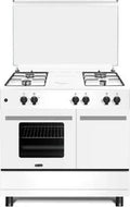 De'Longhi DL964GEWB cucina a libera installazione, Cucina a gas con forno, 4 fuochi, 90x60 cm