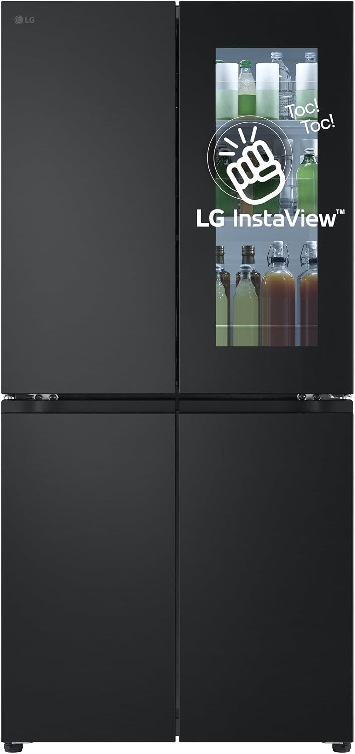 LG GMV860EPDE frigorifero combinato, Linear Cooling, Total No Frost, Controllo da Remoto, Smart Diagnosis, Larghezza 835 mm, Nero Opaco