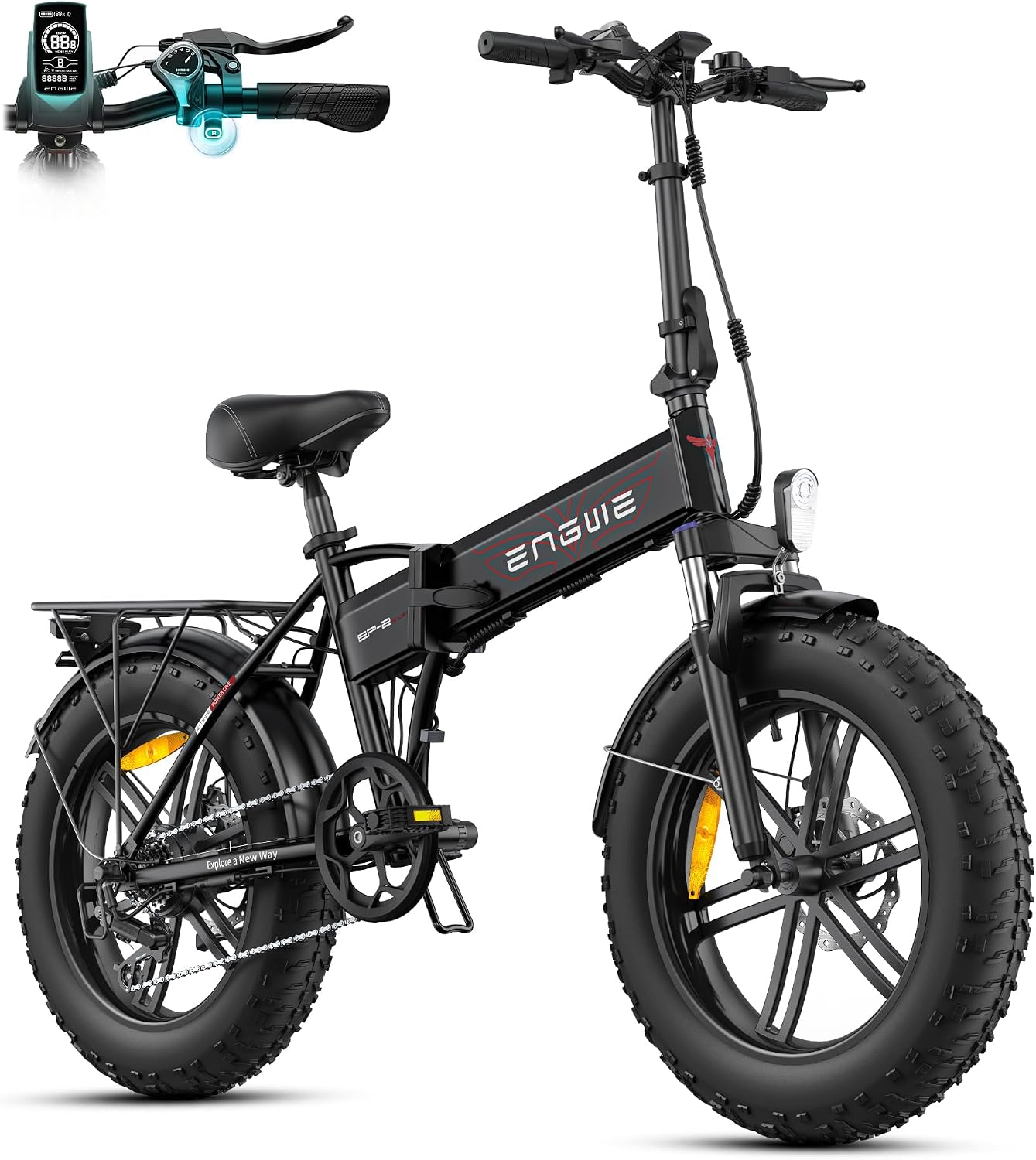 Fat bike elettriche ENGWE, Bici Elettrica Pieghevole, Bicicletta Elettrica da 48 V 13 Ah
