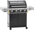Barbecue a gas naturale RÖSLE G4-S, stazione BBQ VIDERO G4-S, barbecue con 4 bruciatori in acciaio inox, extra: primezone e bruciatore laterale