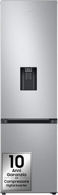 Samsung RB38C634DSA frigorifero combinato, con Dispenser dell'Acqua, SpaceMax, Total No Frost, LxAxP: 59,5x203x65,8 cm, argento Inox