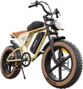Fat bike elettriche JANSNO, Bicicletta Elettrica 20' x 4.0 Fat Tire, 7 Velocità Bici Elettrica, Freni a Disco Meccanici Anteriori e Posteriori