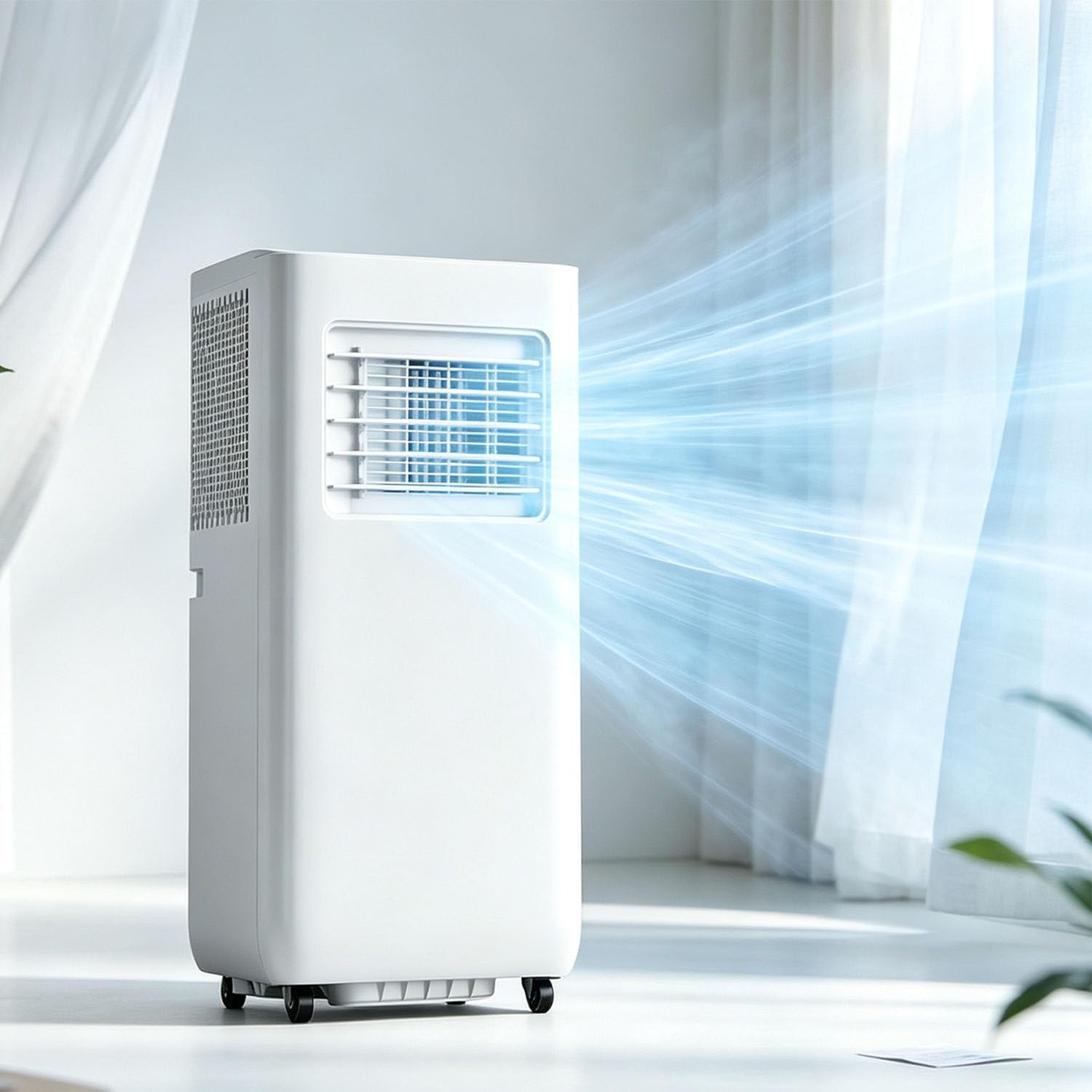 Condizionatore portatile GEJLELDS 11000BUT, portatile da 14000 BTU, unità di climatizzazione 4 in 1, condizionatore a piantana, silenzioso