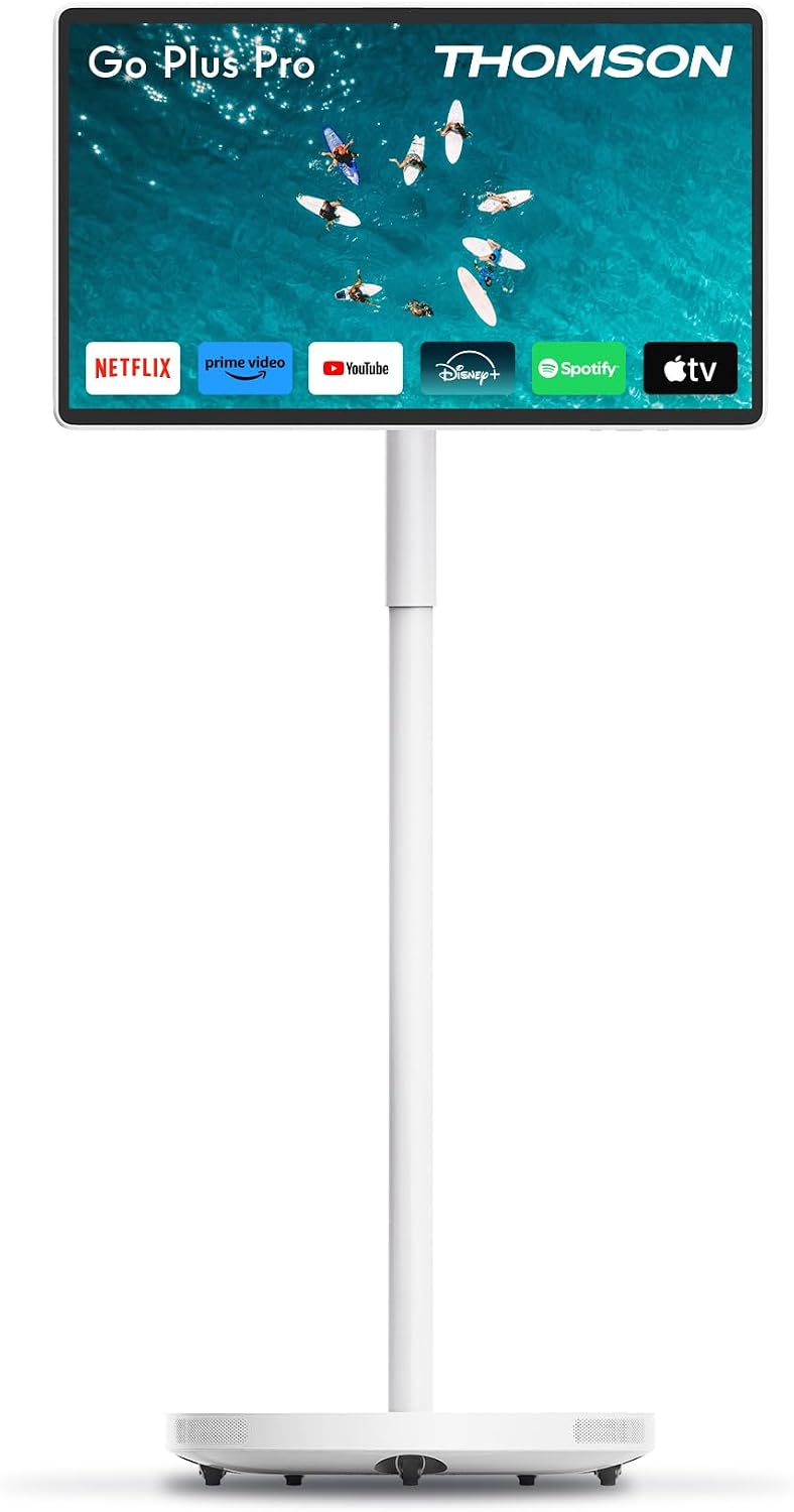 Televisori portatili Thomson 5MP 27FE7M45, Go Plus Pro Display Smart Touch 27 Pollici (69 cm) FHD, Controllo Vocale, Fotocamera 5MP, Subwoofer