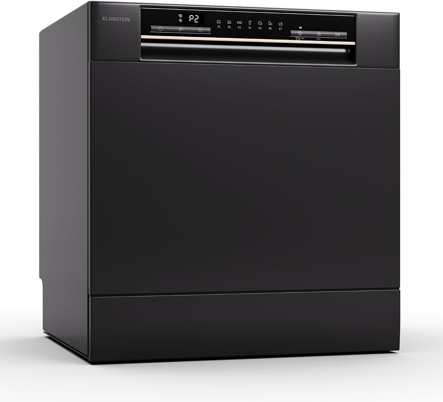 Lavastoviglie KLARSTEIN, Libera Installazione Silenziosa Con 6 Programmi di Lavaggio, Mini da Tavolo Compatta e Facile da Installare