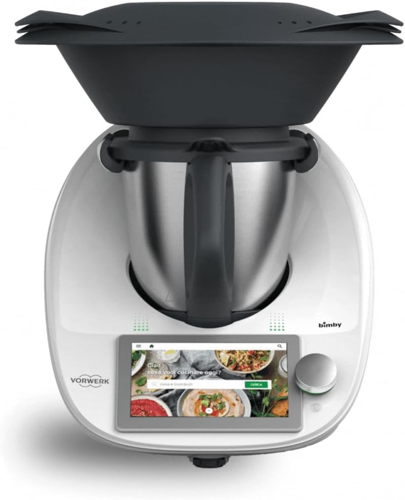 Robot da cucina DG Service TM6, Vorwerk bimby originale, con Display Touch, Cookidoo Integrato, Varoma e Cottura Guidata, Assistenza e Garanzia