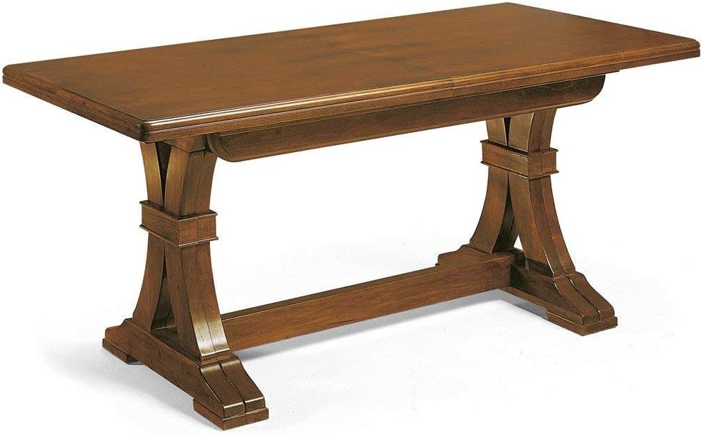 Tavolo da pranzo EsteaMobili, Estea Mobili, Tavolo legno rettangolare allungabile massello noce arte povera l 180/360x100, 111004465514