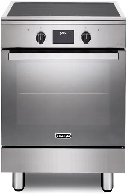 De'Longhi cucina a libera installazione, con forno elettrico, 60x60 cm, 4 fuochi, 9 funzioni