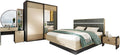 Set arredo camera da letto ARREDO DA CASA CDLU37, con Letto Matrimoniale Contenitore Armadio Ante Scorrevoli e Comò con Specchio Rovere Chiaro