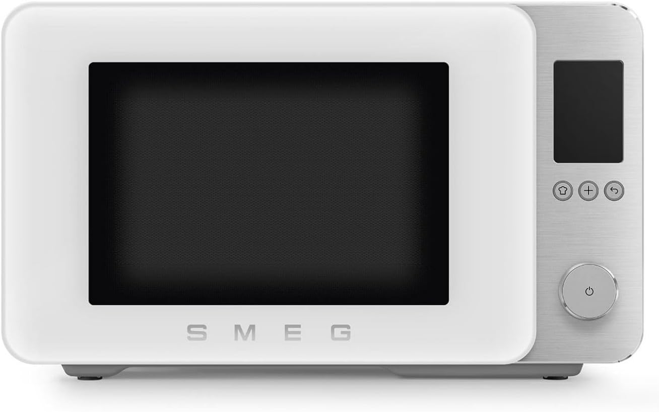 Smeg MOC02WHMEU forno a microonde, 9 Funzioni e 3 Combinate, 25 Programmi Automatici, Tecnologia Inverter, Sistema Soft Close, Accessorio Griglia